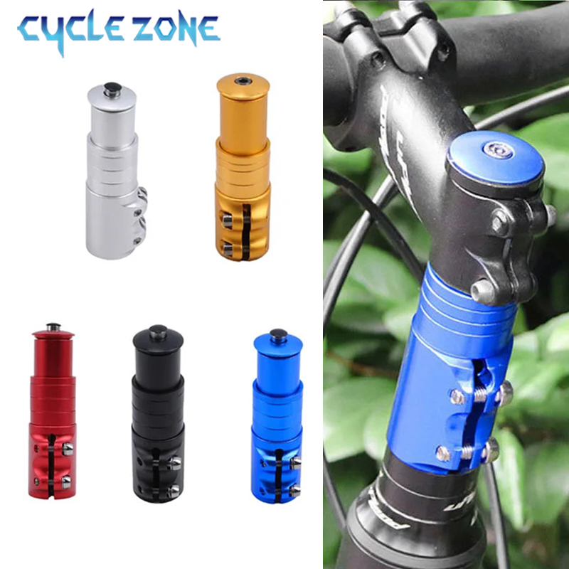 Stem Extender Tube - 自転車フォークヘッドチューブハイトナー サイクリングアルミ合金ハンドルバーフォークステムライザー フロントフォークステムエクステンダー MTBロードバイク用