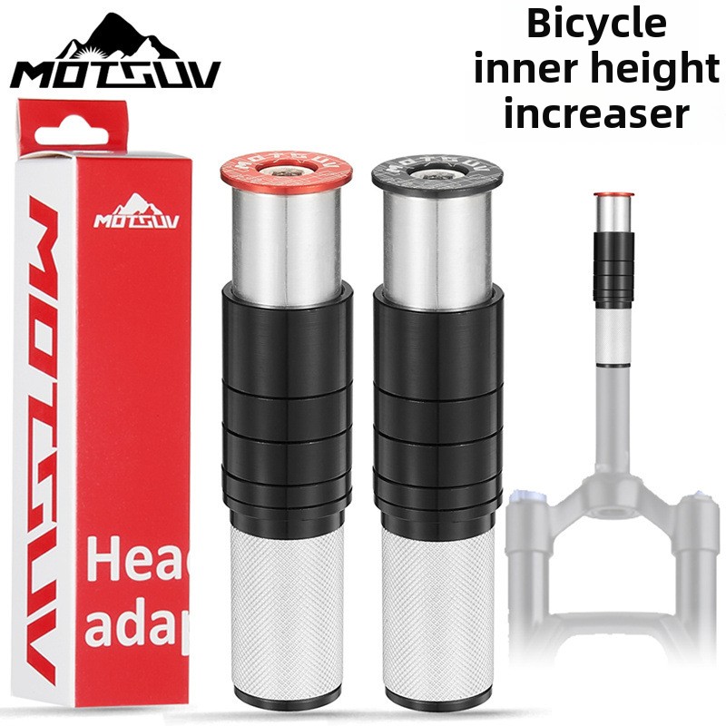 Stem Extender Tube - マウンテンバイクはインナーライザーを28.6mm上げてフロントフォーク蛇口リフトヘッドチューブエクステンダー自転車ステムアクセサリーを高めます