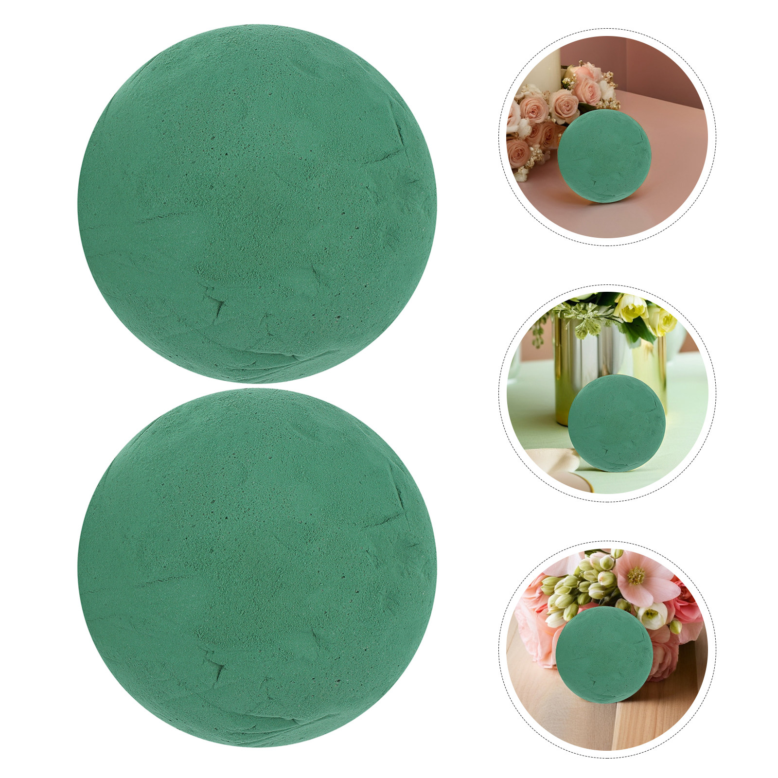 Florist Flower Supply - 4個入りフローラルフォーム球体 12cm 丸型ウェットフローリストフォームブロック 強力な茎保持力 DIYフラワーアレンジメント用品 パーティー