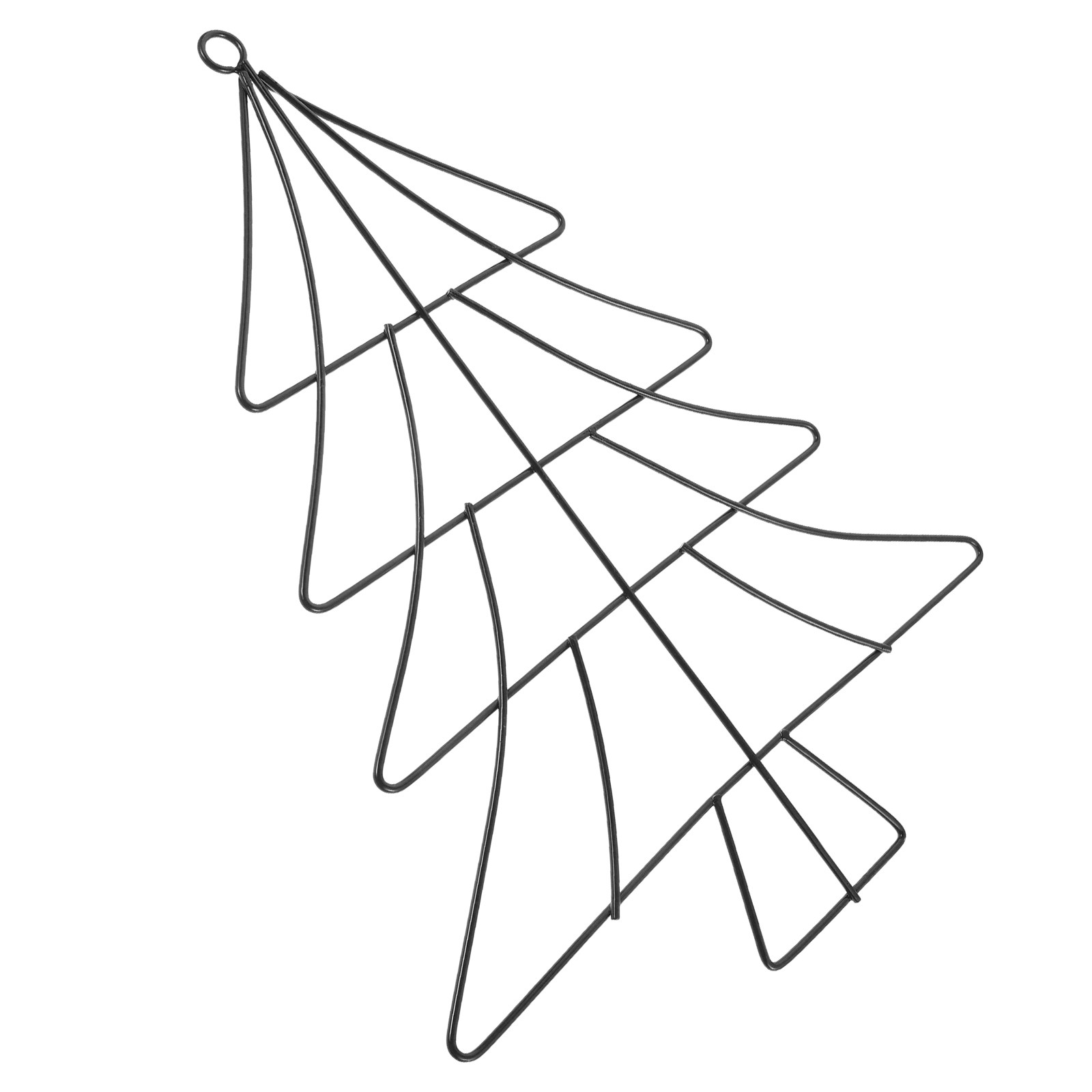 Wreath Form Wire - クリスマスツリー型の鉄線製リースフレーム 金属製 12.89x9.82x0.08 クリスマスガーランド型 吊り下げ飾り DIY