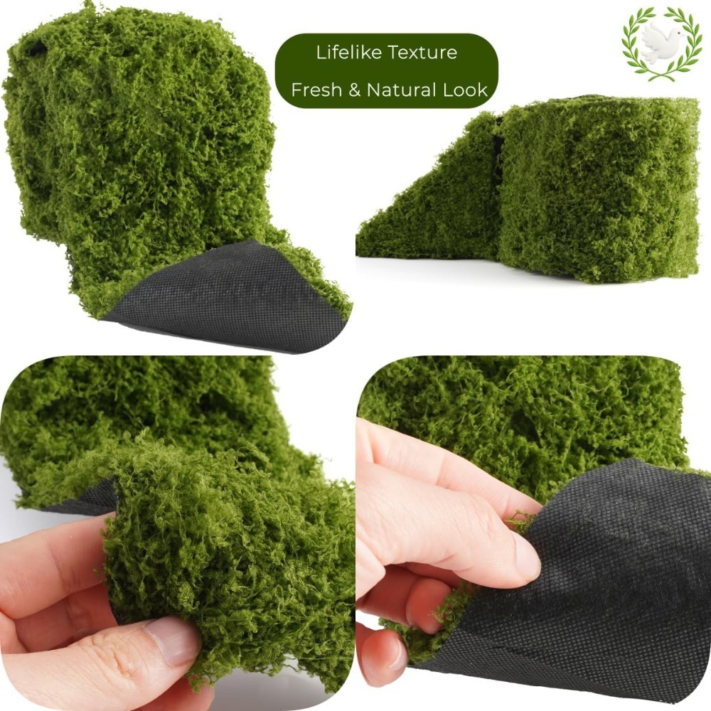 フェイクモス マット、人工モス テーブルランナー、ウェディン - Preserved Moss Sheet のレビューと価格