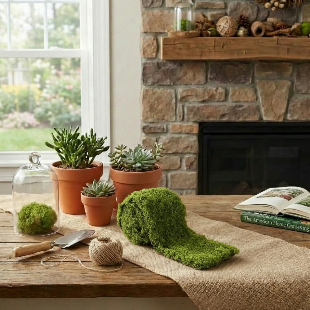 フェイクモス マット、人工モス テーブルランナー、ウェディン - Preserved Moss Sheet のレビューと価格