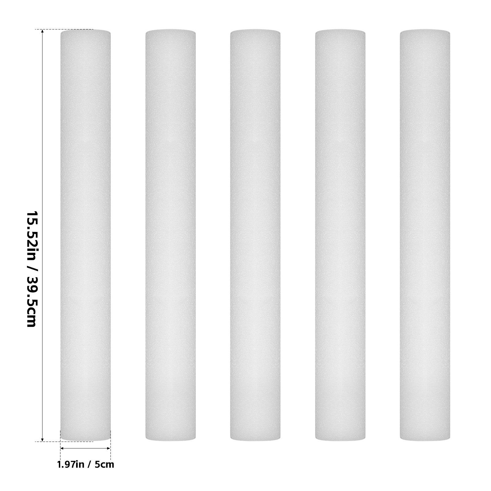 白いフォームロッド5本セット、長さ40cm。生け花用、ウェデ - Florist Flower Supply のレビューと価格