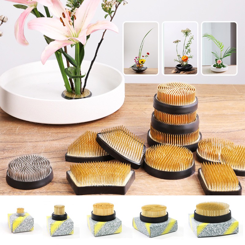 ステンレス製の生け花用ケンザン、日本のスタイルの金属製ピンホ - Florist Flower Supply のレビューと価格