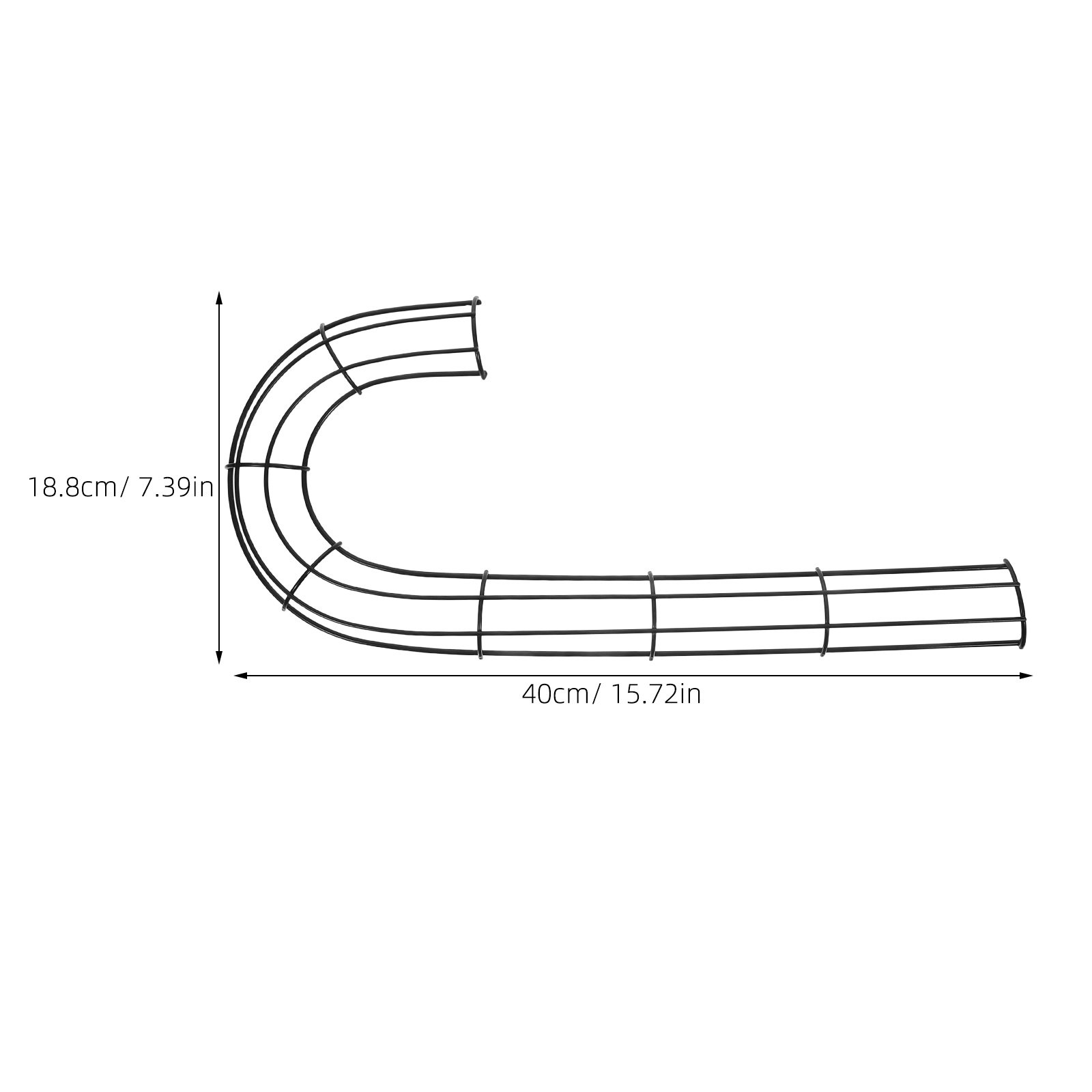 2個入り クリスマス J字型 リースフレーム 金属ワイヤーフ - Wreath Form Wire のレビューと価格