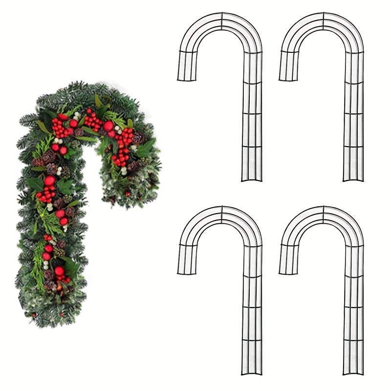 クリスマス用J字型金属ワイヤーリース台（1個、2個、4個入り - Wreath Form Wire のレビューと価格