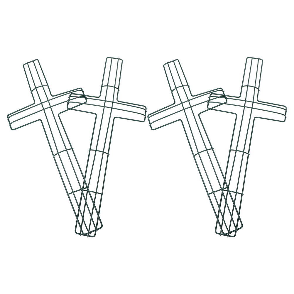 4個入り、花輪用の鉄製フレーム、十字型、DIY用金属ワイヤー - Wreath Form Wire のレビューと価格