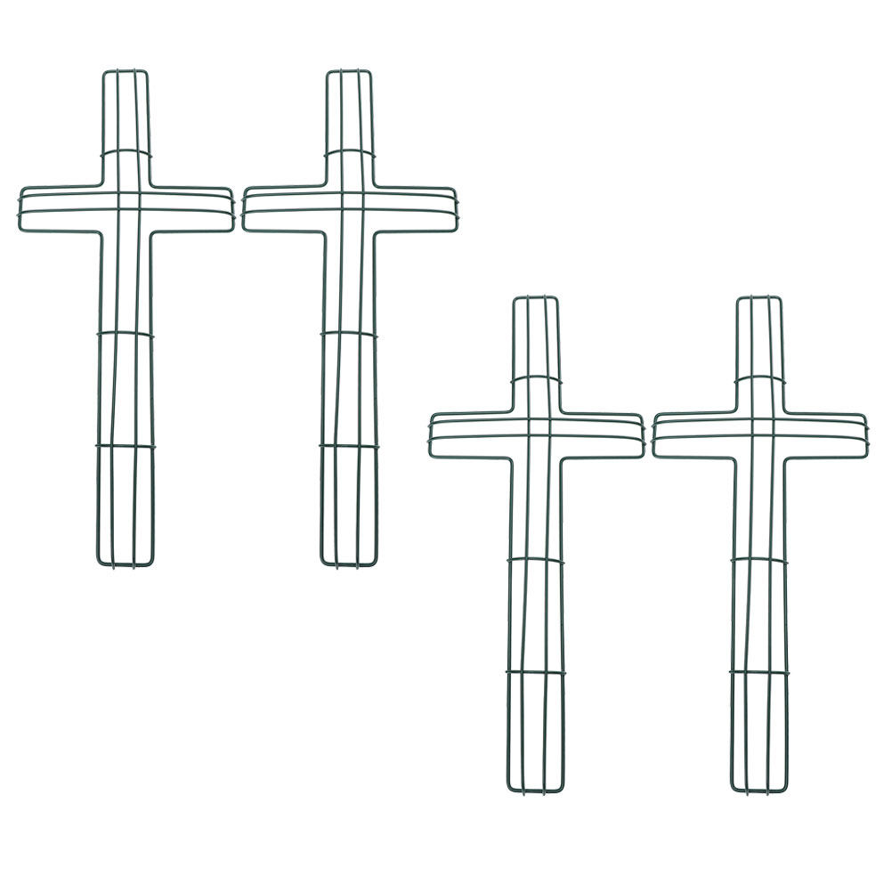 4個入り、花輪用の鉄製フレーム、十字型、DIY用金属ワイヤー - Wreath Form Wire のレビューと価格