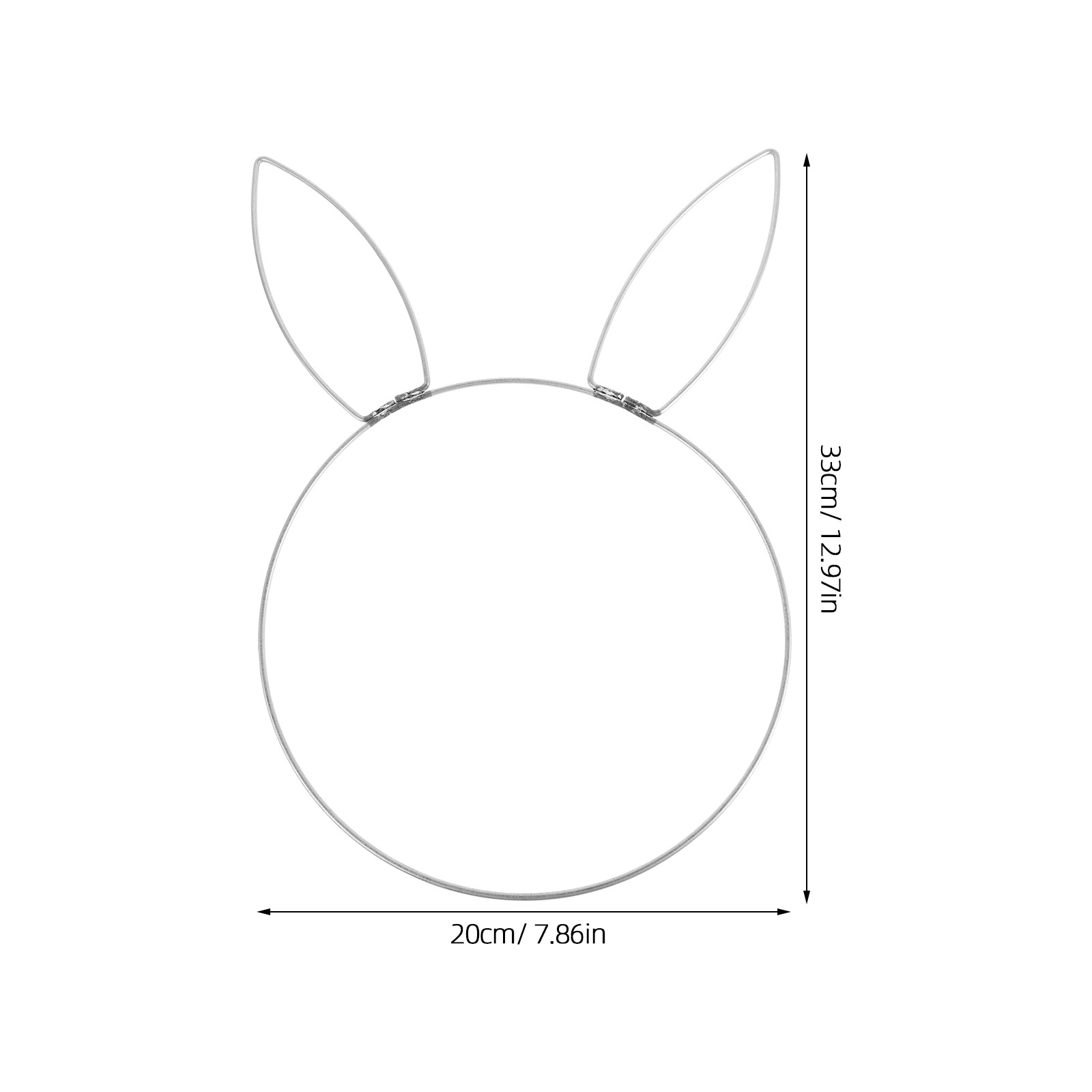 ウサギの頭の形をした鉄製のリング、金属製のワイヤーで作られた - Wreath Form Wire のレビューと価格